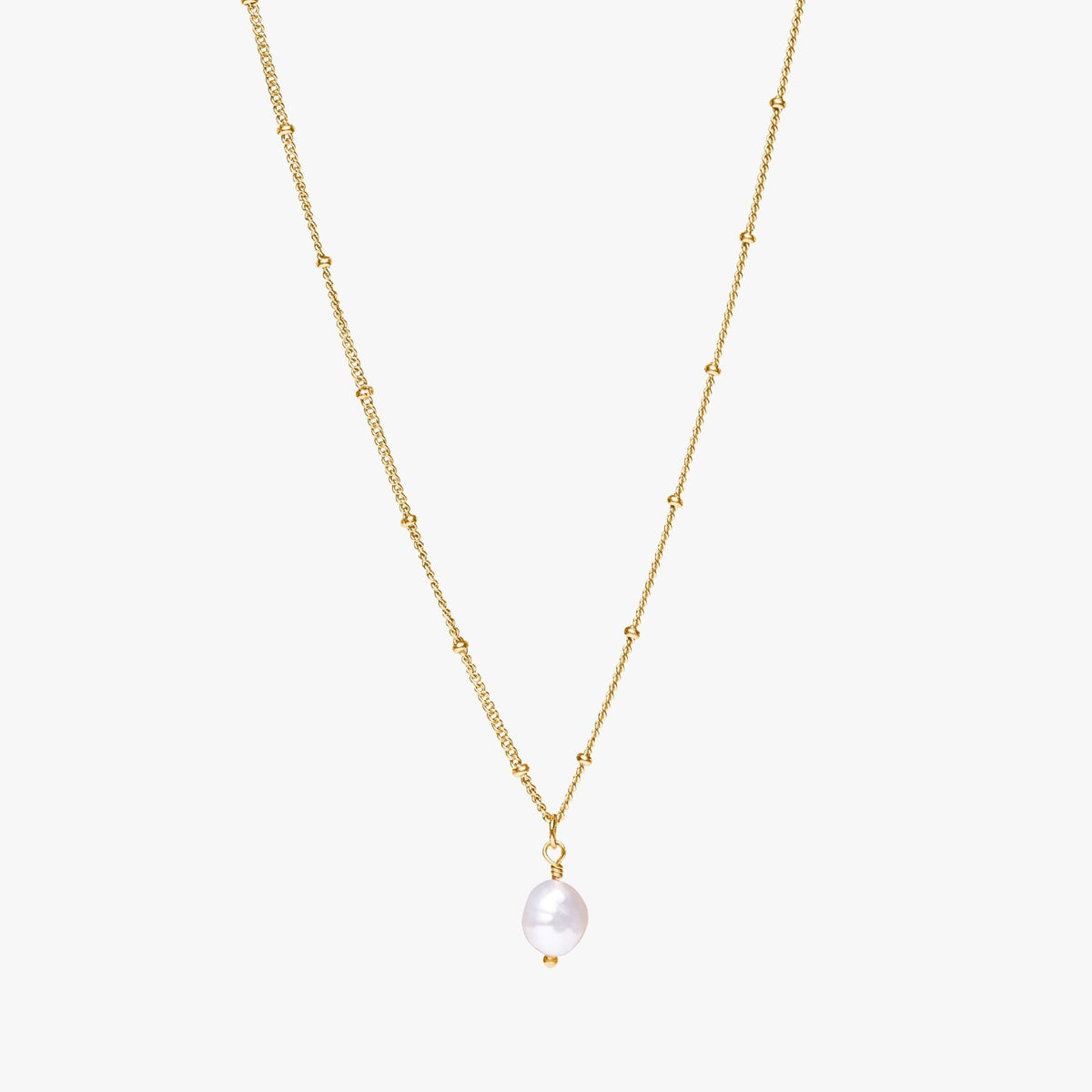 Baroque Freshwater Pearl Pendant Necklace, 8 mm