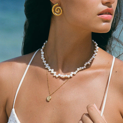 Irregular Freshwater Pearl Choker, 36–41 cm — Sunseeker