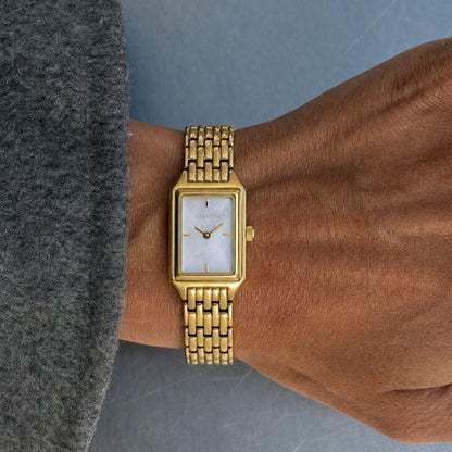 Rectangular Mother-of-Pearl Quartz Watch — Astra