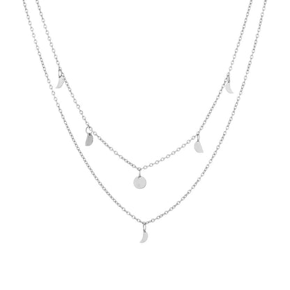 Triple Layer Disc Charm Necklace — Rio