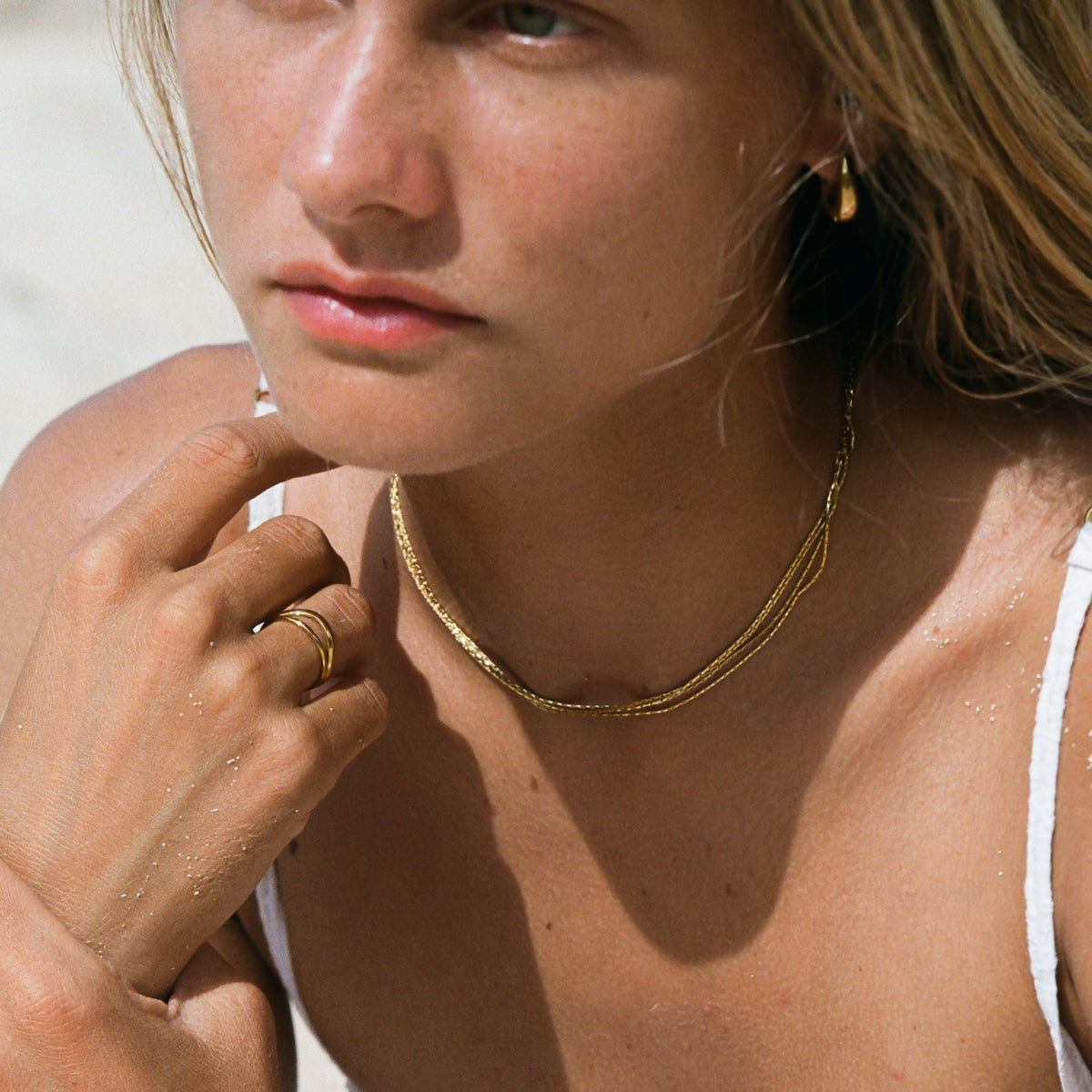 Four Layer Chain Choker, 36 cm — Riviera