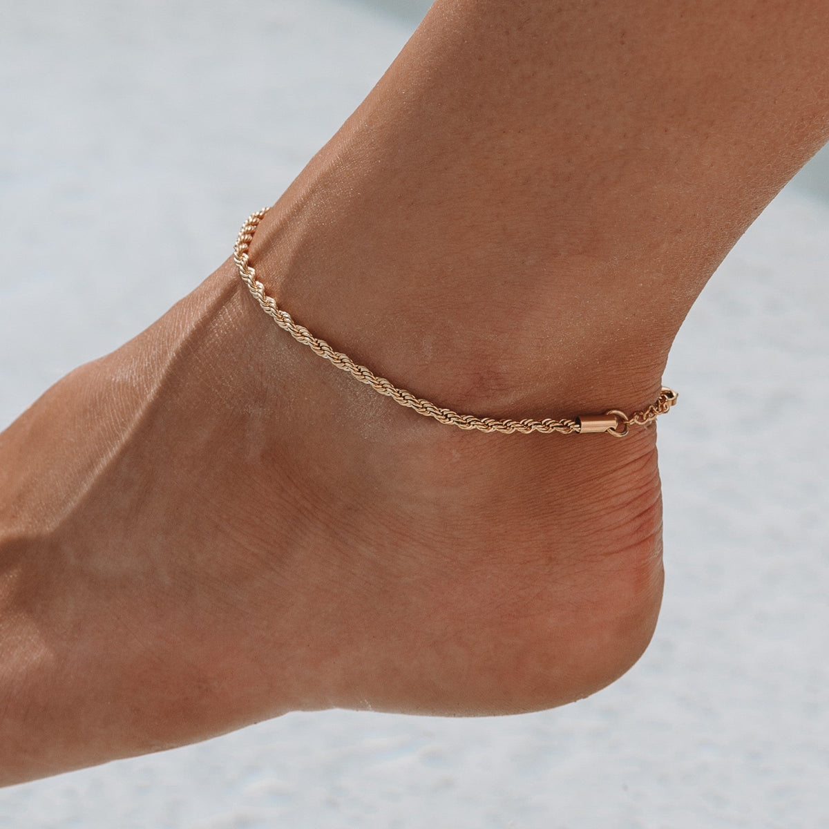 Rope Chain Anklet, 3 mm × 22 cm — Calvi