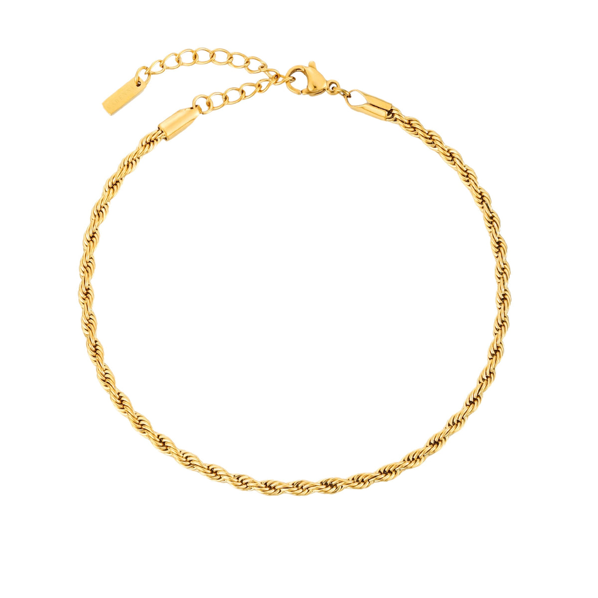 Rope Chain Bracelet, 3 mm, 16–20 cm — Calvi