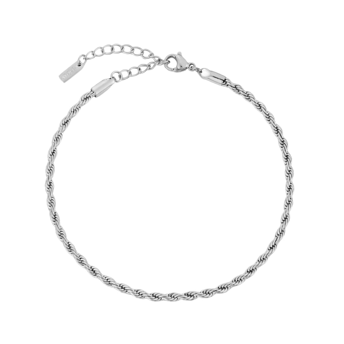 Rope Chain Bracelet, 3 mm, 16–20 cm — Calvi