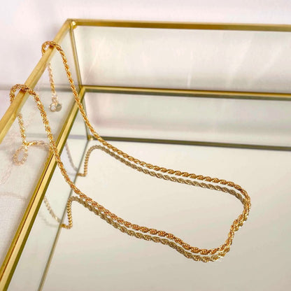 Rope Chain Necklace, 2 mm × 39 cm — Calvi