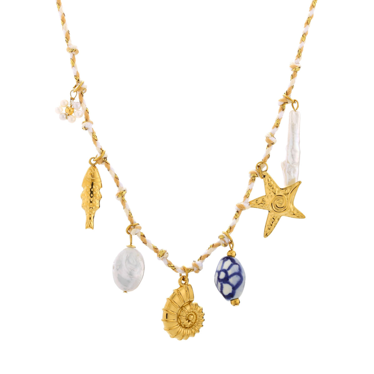 Sea Charm and Freshwater Pearl Necklace — Maré