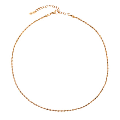 Rope Chain Necklace, 2 mm × 39 cm — Calvi