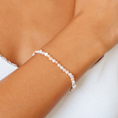 Pink Freshwater Pearl Bracelet — Perla Rosa