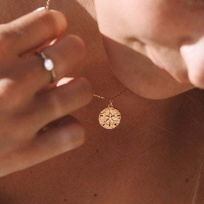 Sand Dollar Pendant Necklace, 10 mm