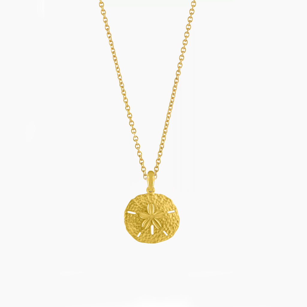 Sand Dollar Pendant Necklace, 10 mm