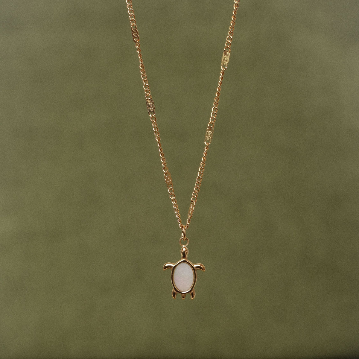 Mother of Pearl Turtle Necklace — Guardian