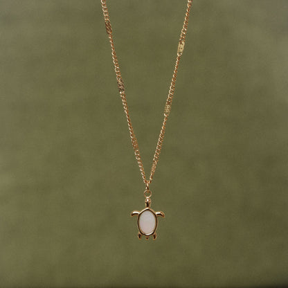 Mother of Pearl Turtle Necklace — Guardian