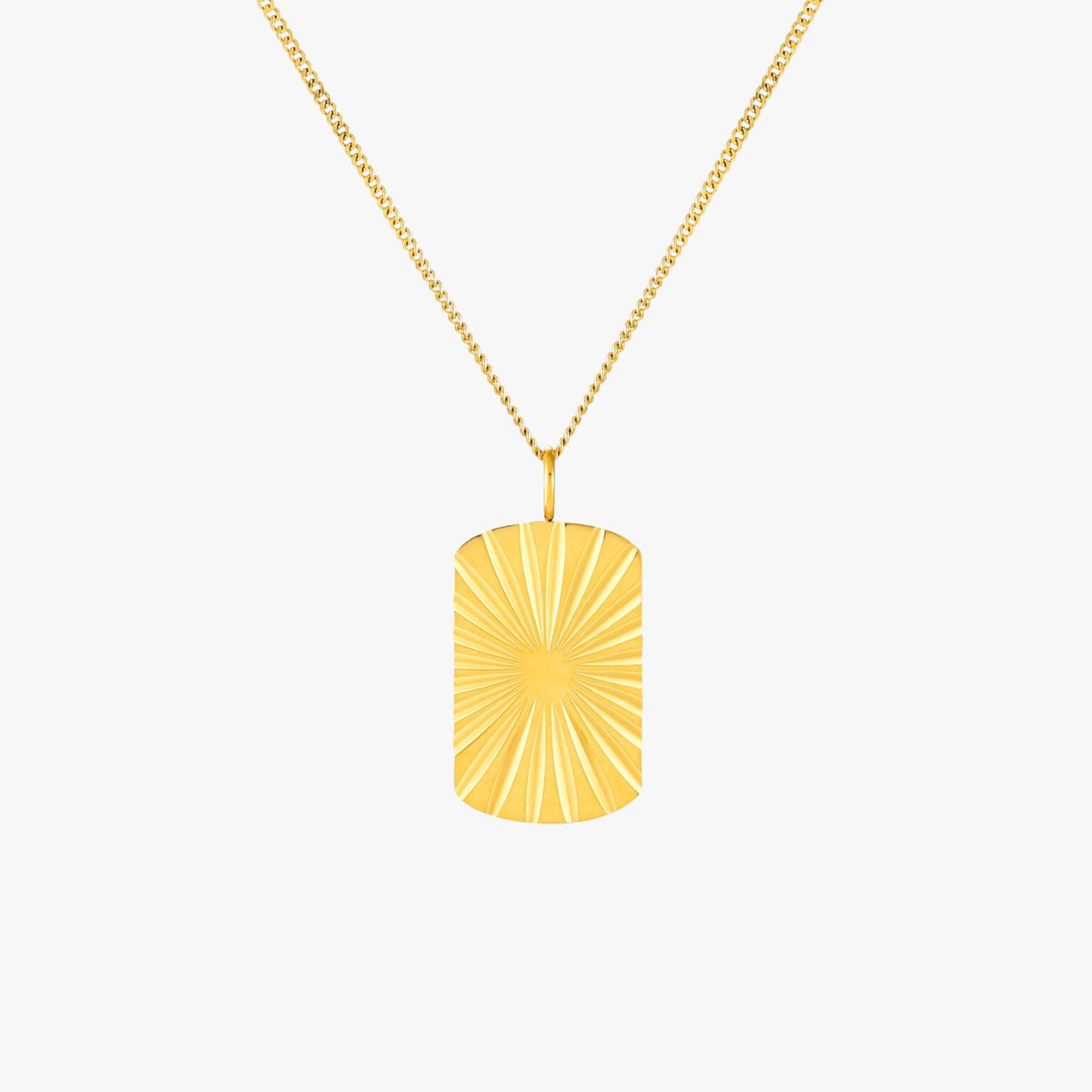 Sunburst Tag Pendant Necklace — Seaside