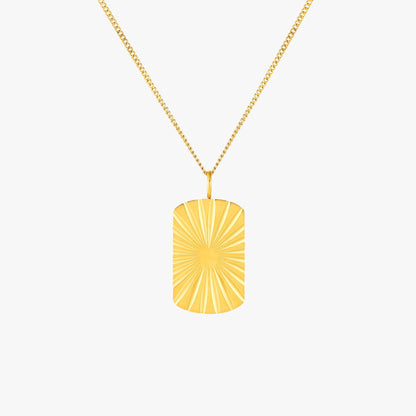 Sunburst Tag Pendant Necklace — Seaside