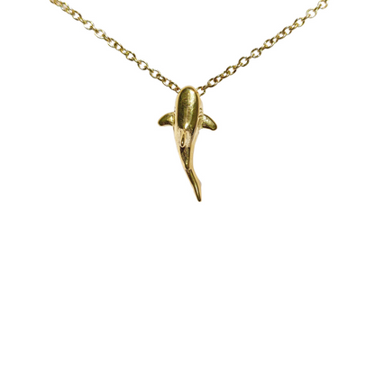 Shark Pendant Necklace, 45 cm, Steel