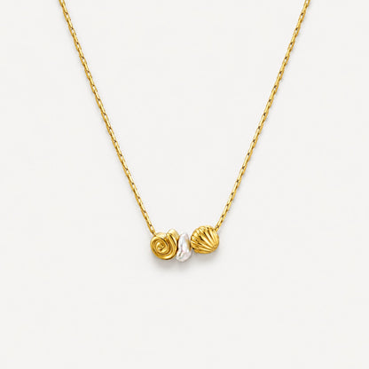 Shell and Freshwater Pearl Necklace, Adjustable — Shore