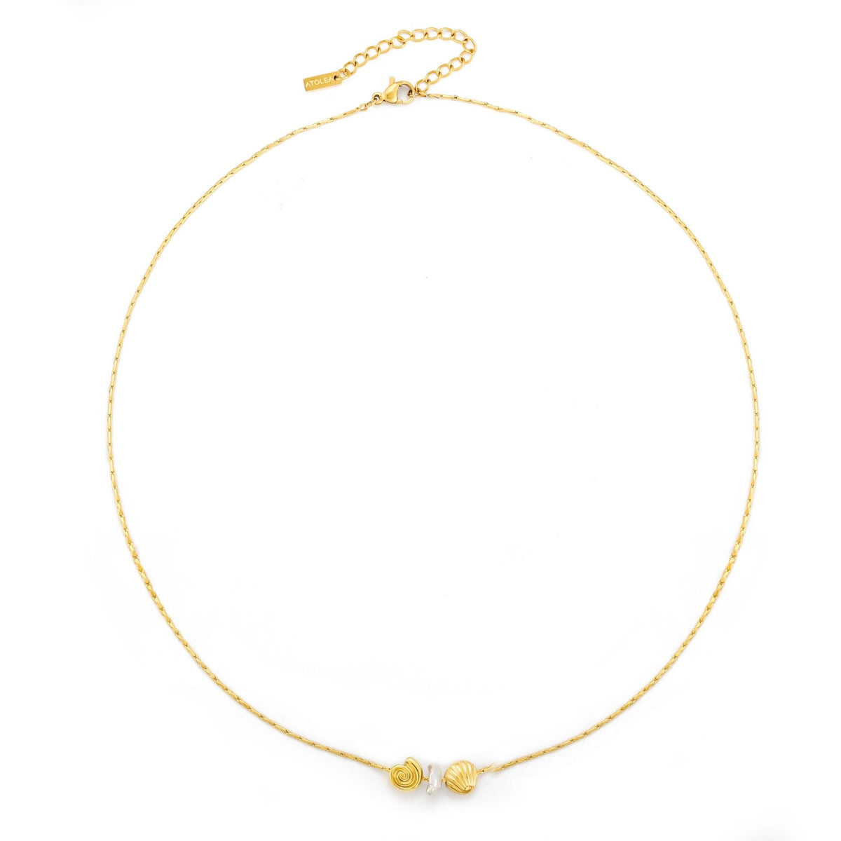 Shell and Freshwater Pearl Necklace, Adjustable — Shore