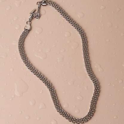 Woven Chain Choker, 6 mm, Steel — Sifnos