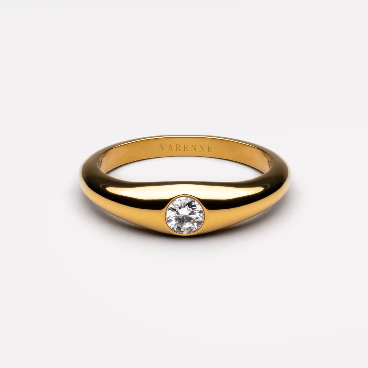 Round Moissanite Band Ring, 3.5 mm — Astra