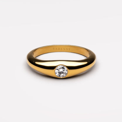 Round Moissanite Band Ring, 3.5 mm — Astra