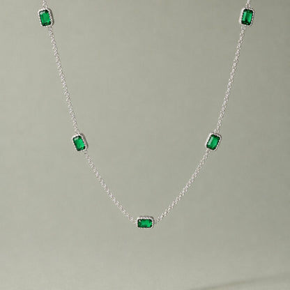 Green Rectangular Station Necklace — Raja Ampat