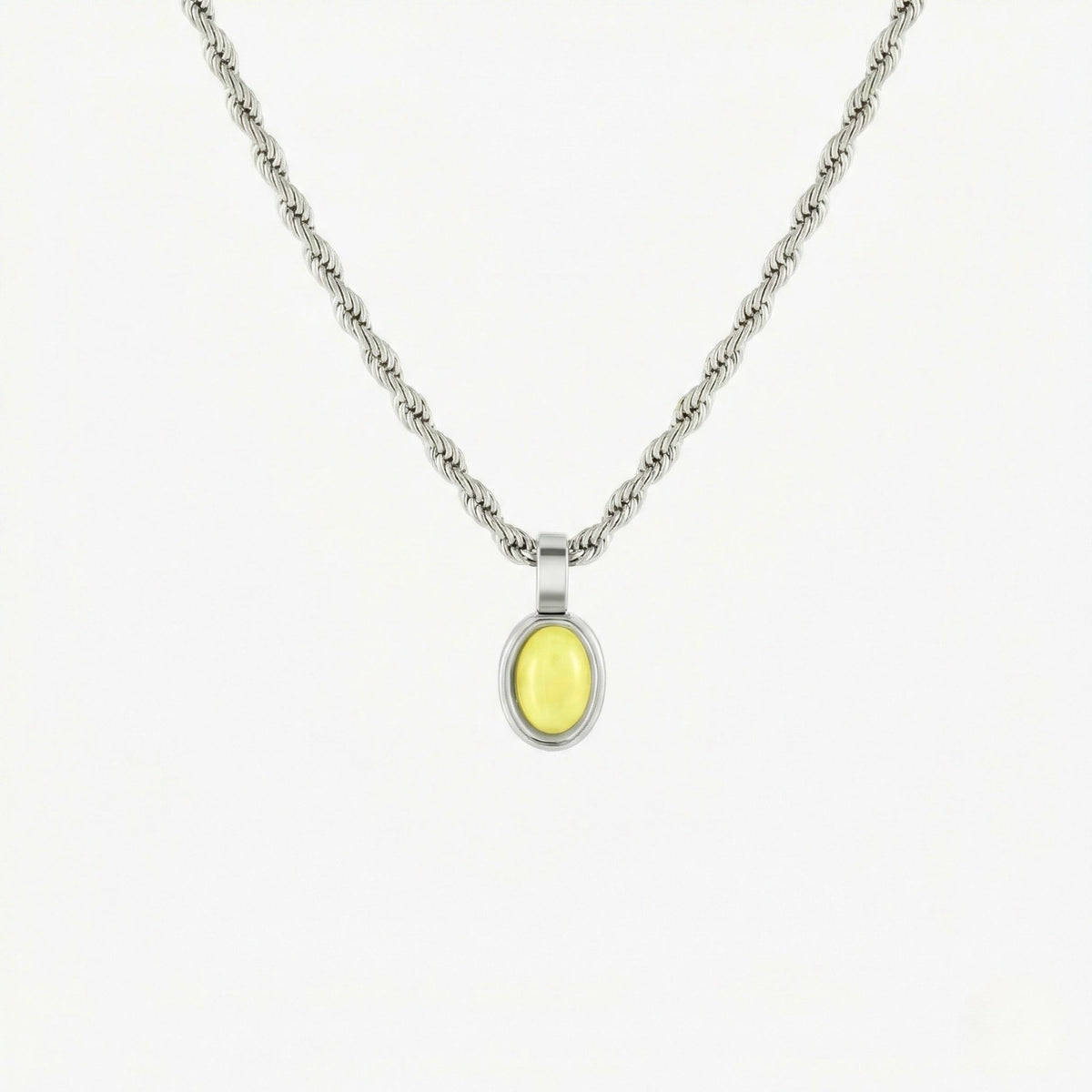 Oval Aventurine Rope Necklace — Venetia