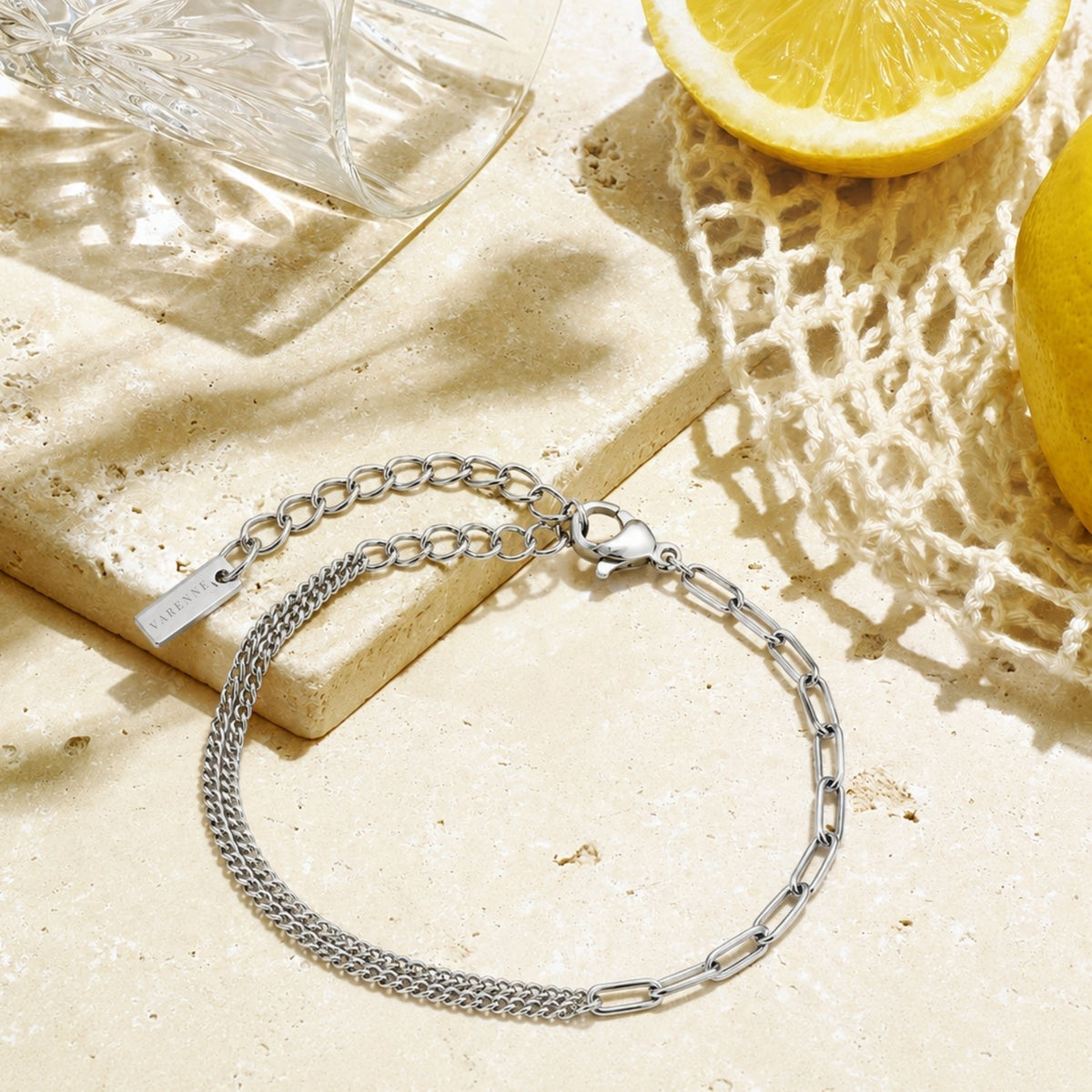 Curb and Paperclip Chain Bracelet — Balance