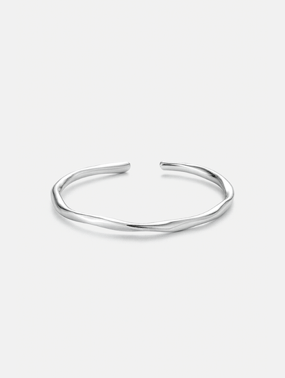 Twist Cuff Bracelet, Polished Silver-Tone — Vérité