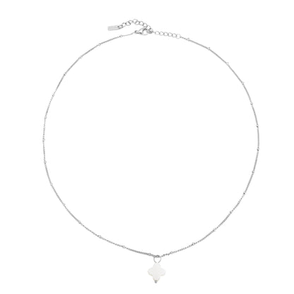 Mother-of-Pearl Quatrefoil Necklace — Positano