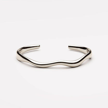 Wave Open Cuff Bracelet, 54 × 60 mm — Cala