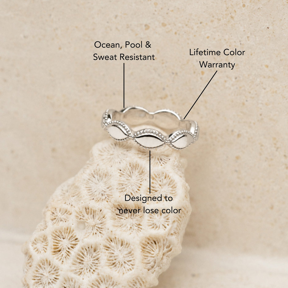Marquise Motif Band Ring, 4 mm — Aphrodite