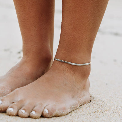Herringbone Anklet, 4 mm × 22 cm — Kauai