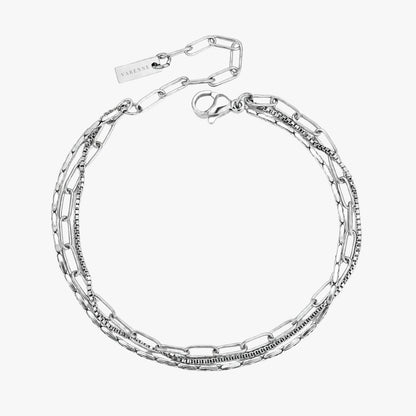 Triple Layered Chain Bracelet, Stainless Steel