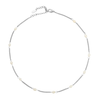 Freshwater Pearl Station Choker, 37 cm