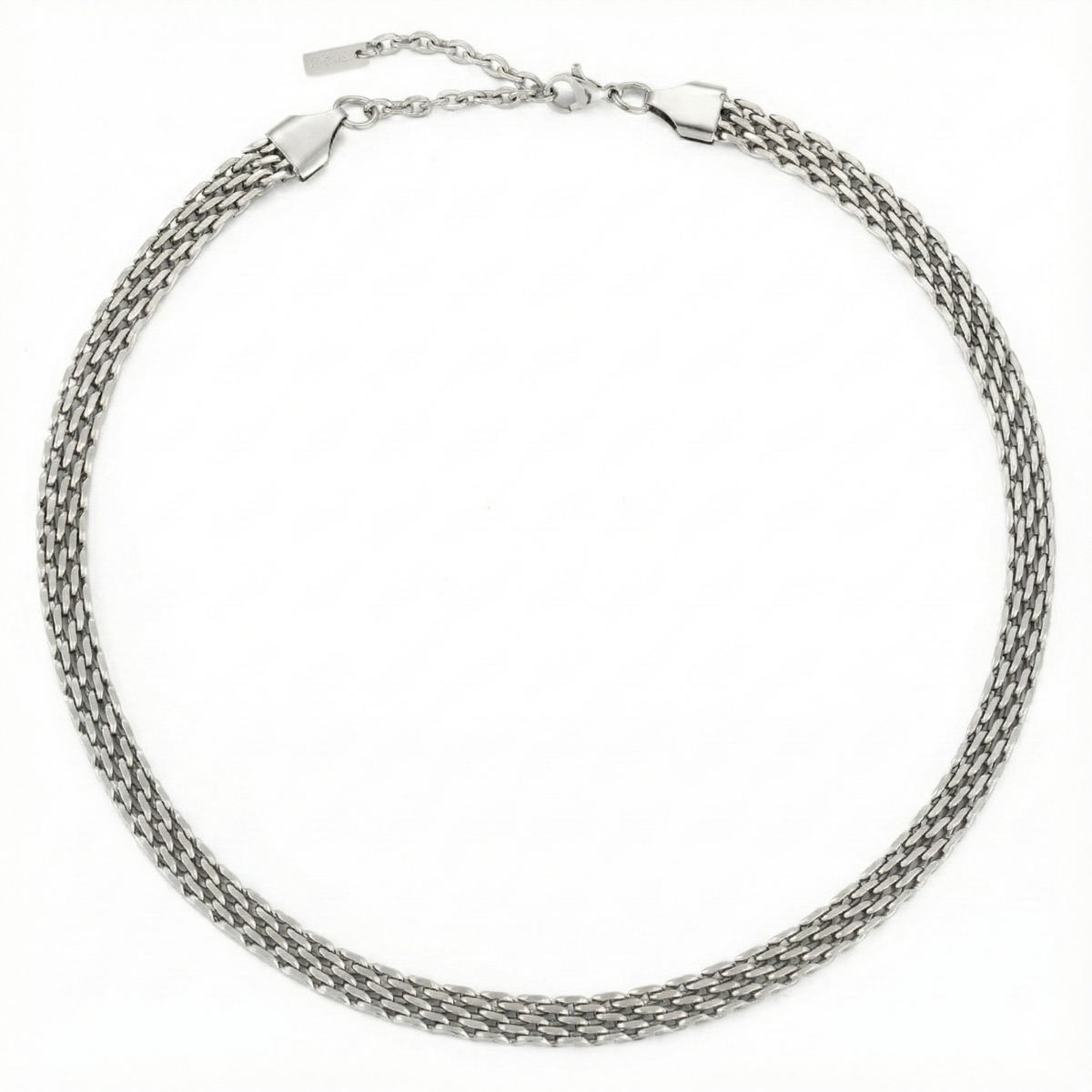 Woven Chain Choker, 6 mm, Steel — Sifnos