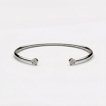 Pavé Disc End Cuff Bracelet — Mirari