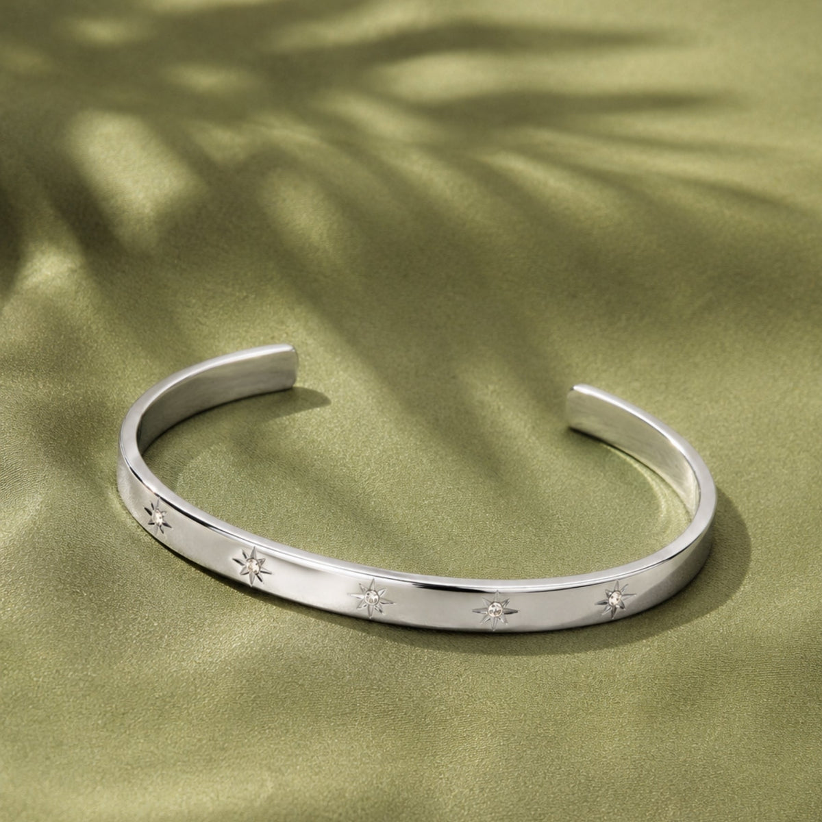 Starburst Zircon Cuff Bracelet — Starlight