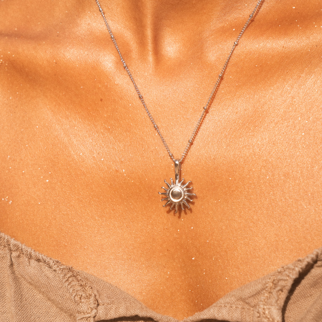 Sunburst Pendant Necklace, 45 cm