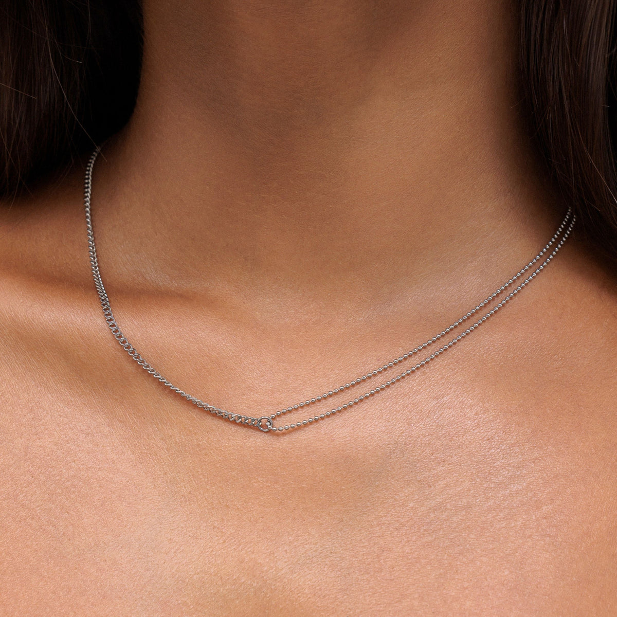 Split Chain Choker, 39 cm — Double Trouble