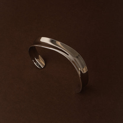Sculpted Polished Open Cuff Bracelet — Sol