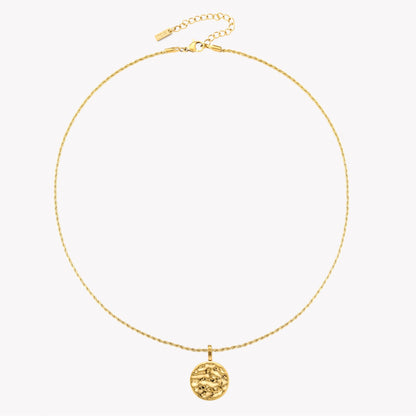 Hammered Disc Pendant Necklace — Sorella