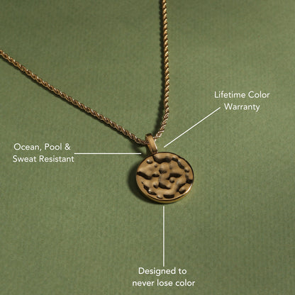 Hammered Disc Pendant Necklace — Sorella