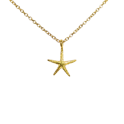 Textured Starfish Pendant Necklace, 45 cm