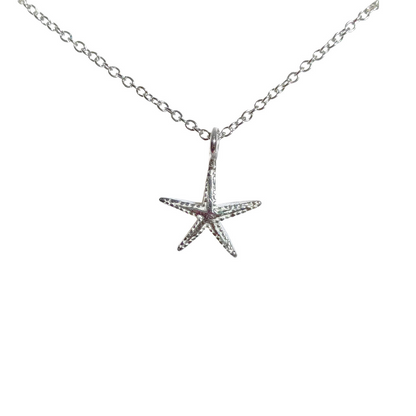 Textured Starfish Pendant Necklace, 45 cm