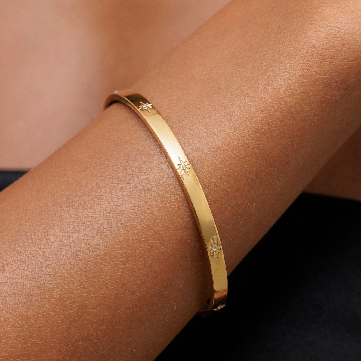 Starburst Zircon Cuff Bracelet — Starlight