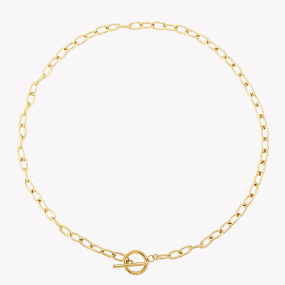 Paperclip Toggle Choker, 42 cm, Steel