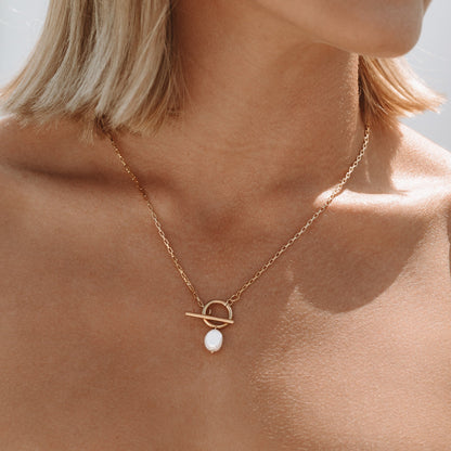 Freshwater Pearl Toggle Necklace, 45 cm — La Isla