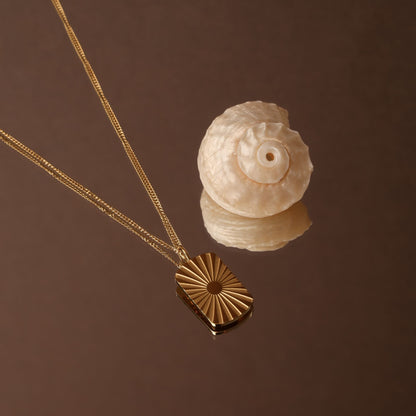 Sunburst Tag Pendant Necklace — Seaside