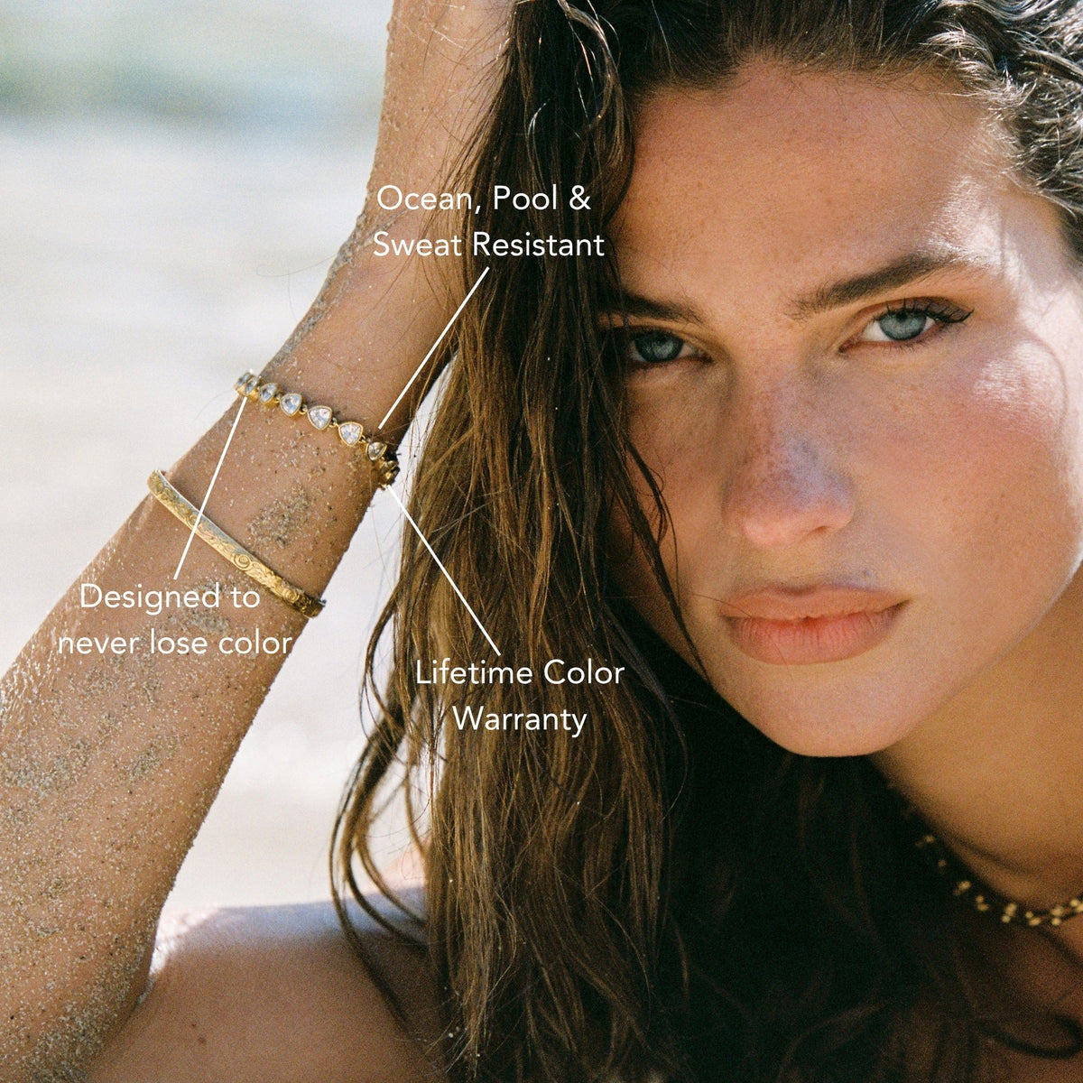 White Zircon Teardrop Tennis Bracelet — Sun Spark