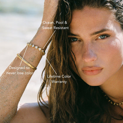 White Zircon Teardrop Tennis Bracelet — Sun Spark
